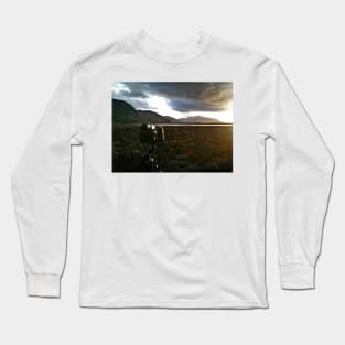 Camera in the Scottish Highland landscape Long Sleeve T-Shirt